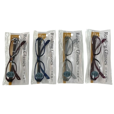 老眼鏡 プラスチックカラー スクエア +2.5 RG-19-2